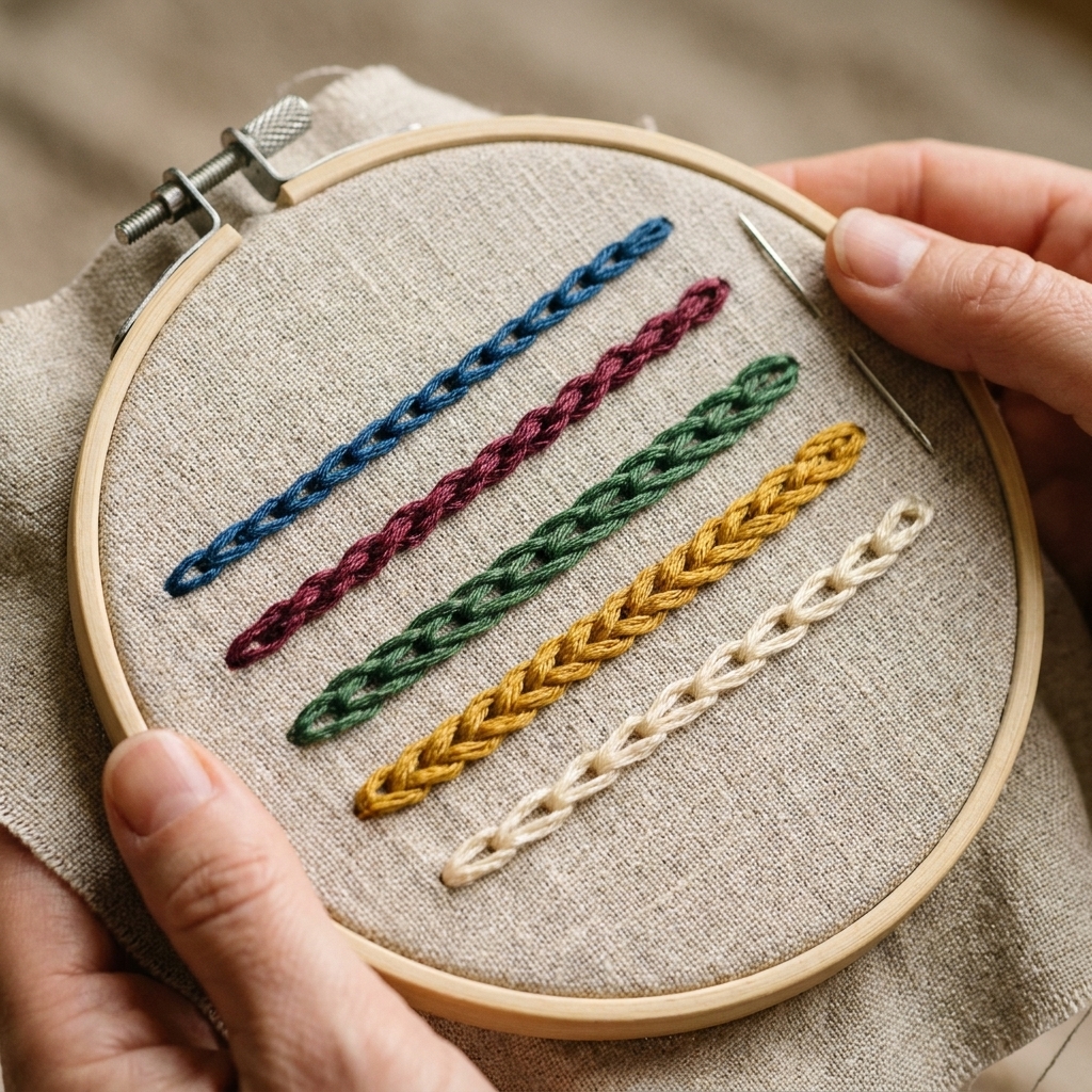 7 Chain Stitch Variations for Hand Embroidery